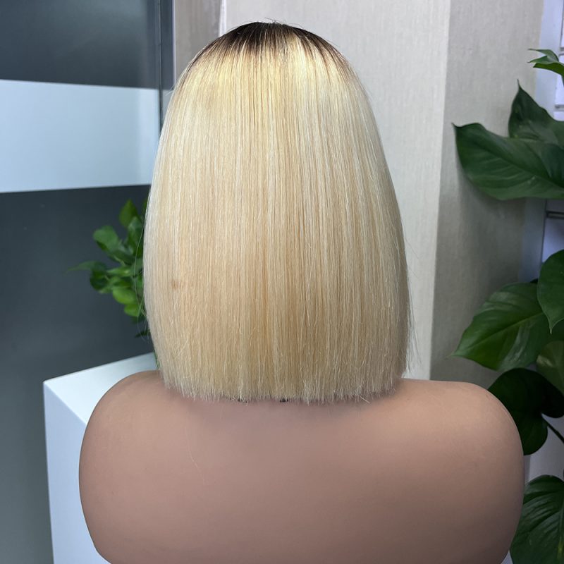 2x6 #4/613 Colored Straight BOB Lace Closure Virgin Human Hair Wig - 图片 4